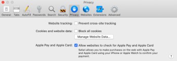 Safari Privacy Settings